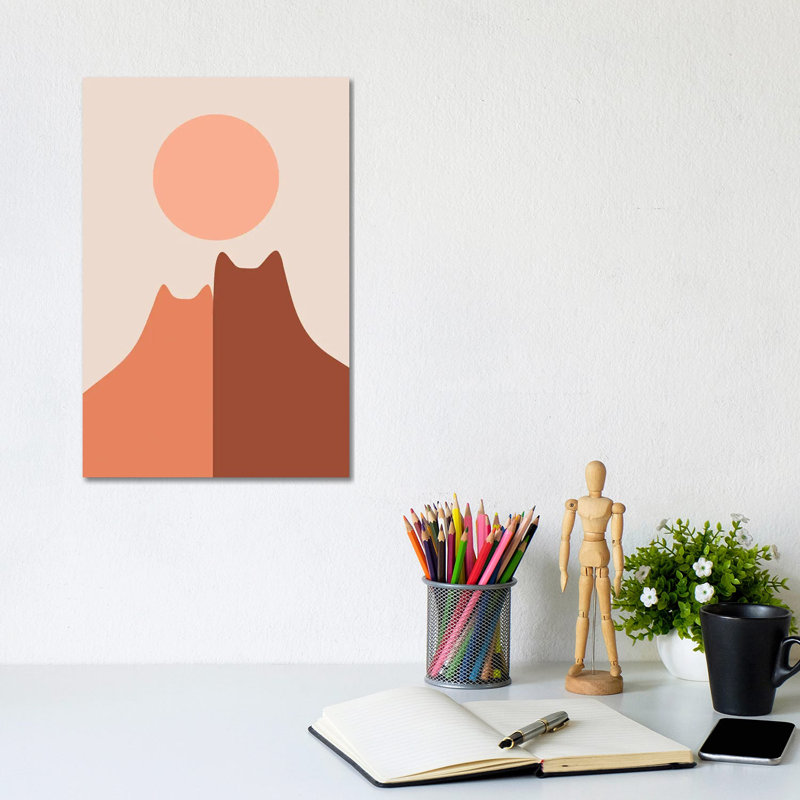 Cat Landscape XXXVIII-C by Lim Heng Swee - Wrapped Canvas Painting, 20.32 cm H x 30.48 cm W