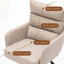 Faux Leather Swivel Office Chair with High Back Dual Cushion Backrest-289657069