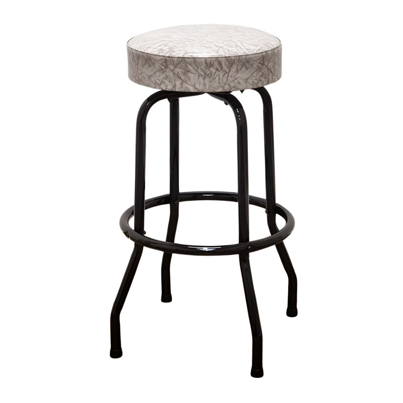 Retro Home Single Ring Swivel Bar Stool, Gray
