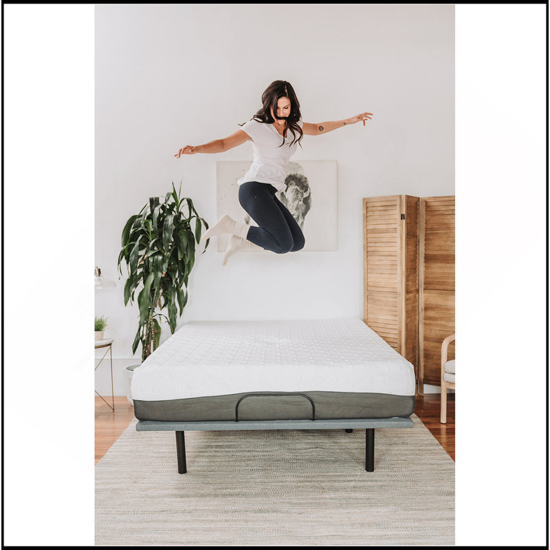 Sleep Gel Memory Foam Mattress In White/Dark Gray, Twin XL, 8"