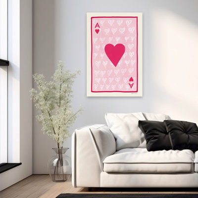 Ace Of Hearts  Art Abstract Art Contemporary