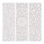 Ensemble de 3 panneaux décoratifs en bois sculpté avec motifs floraux blancs