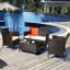 Ensemble de conversation pour 4 personnes avec coussins Kerwon-1681304044