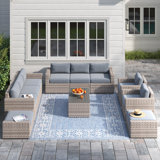 Avrahom 8 - Person Patio Conversation Sets with Cushions