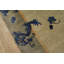 Tapis chinois antique en laine à motif floral