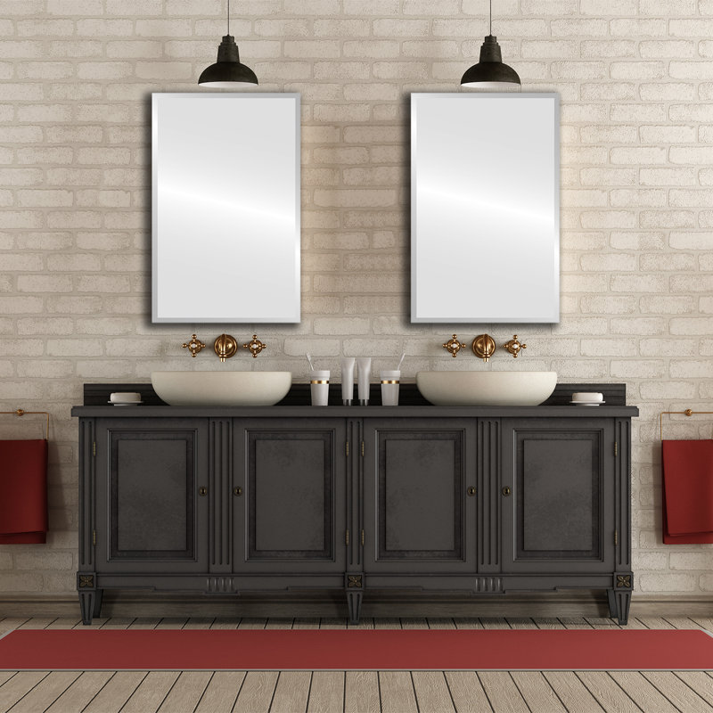Zionsville Flat Wall Mirror, 30" H x 20" W