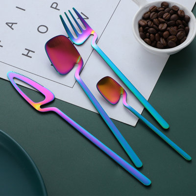 Ivy Bronx Breeda Stainless Steel Flatware Set - Service for 6