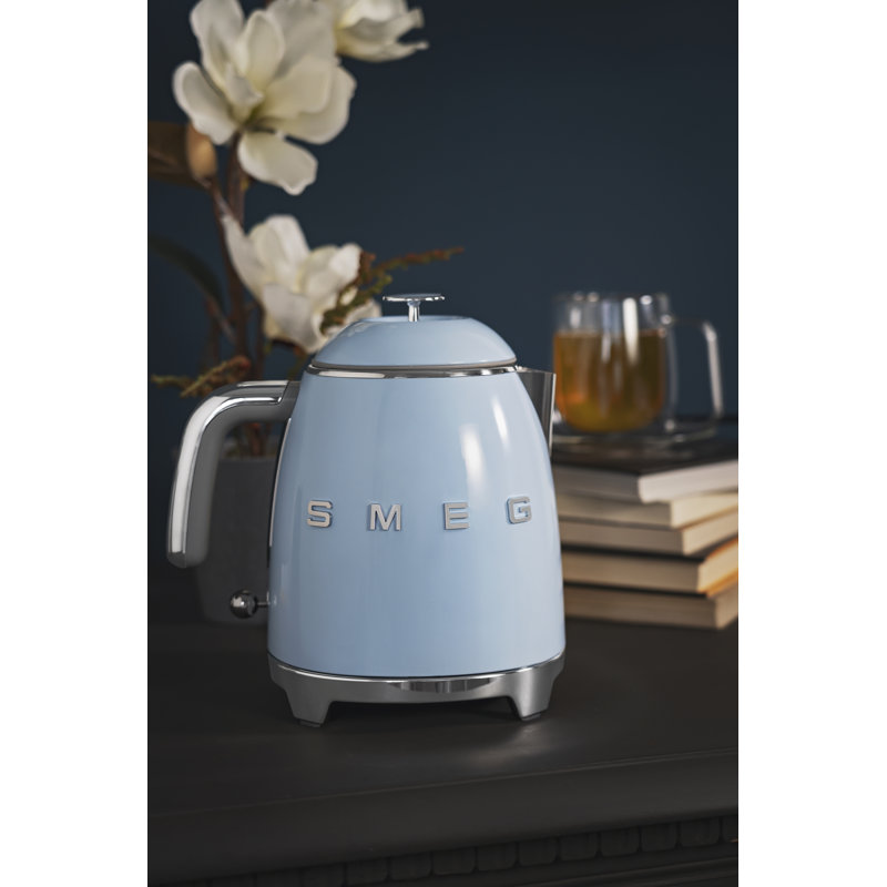 Smeg KLF05 50s Style Retro Mini Kettle 0.8L, Blue