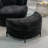 Kenmari 42.3" W Slipcovered Swivel Barrel Chair and Ottoman-195034251