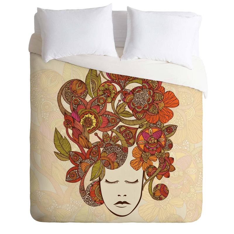 Valentina Ramos Traditional Polyester Floral Duvet Cover, King Duvet Cover + 2 King Shams, Lightweight