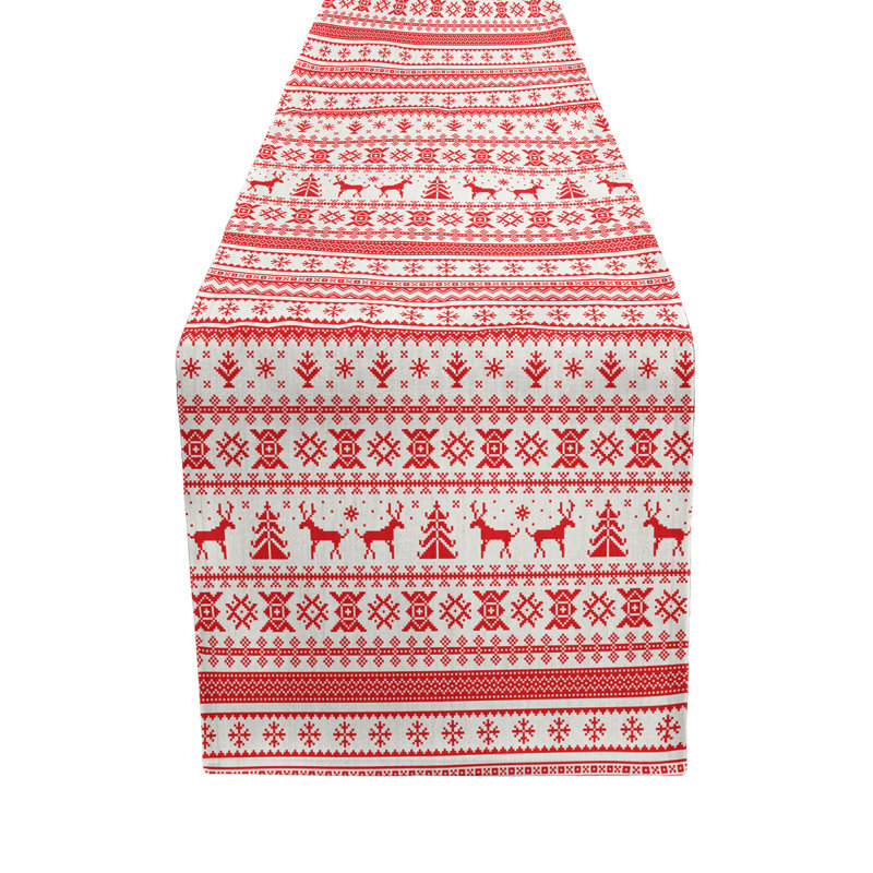Chemin de table de Noël et des Fêtes - coloré et festif, idéal pour la décoration des Fêtes