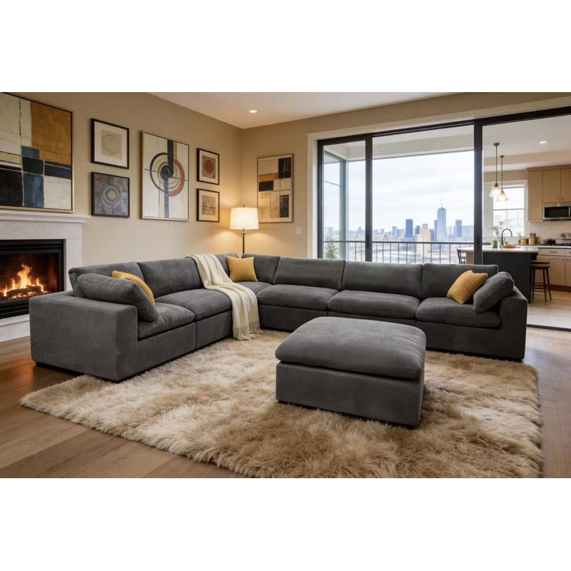 Canapé modulaire Mountwacombe, Gris clair