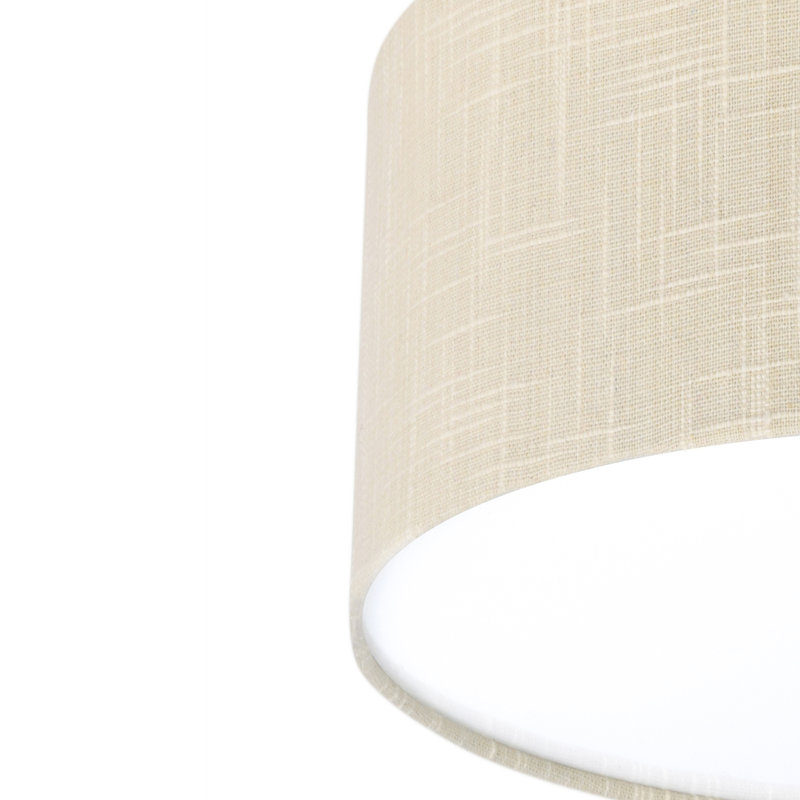 Davidde Fabric Flush Mount, Relief Beige