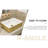 MEJE 19" Luxury Gold Stripes Rectangle Bathroom Vessel Sink, Above Counter Countertop Vanity Sink,Porcelain Ceramic Art Basin,Wash Basin for Lavatory Vanity Cabinet