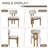 Solid Wood Dining Chairs Set, Modern Farmhouse Fabric Upholstered Dining Room Chair Kitchen Chairs Wood Leg Accent Chairs for Dining Room, Living Room, Bedroom (Only Chairs)-399037887-399037890