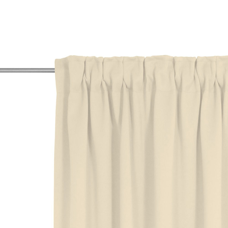 Newbury Room Darkening Single Curtain Panel, 130cm Width x 335cm Drop, Beige