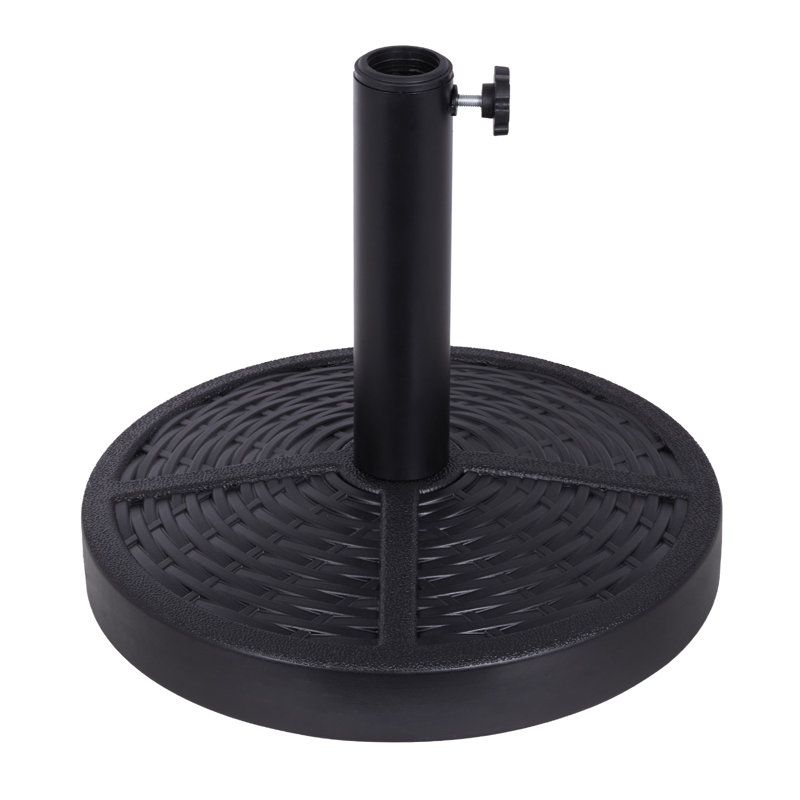  Porte-parapluie 26,5 lb, base de parasol de patio, 15 po de diamètre, Étain