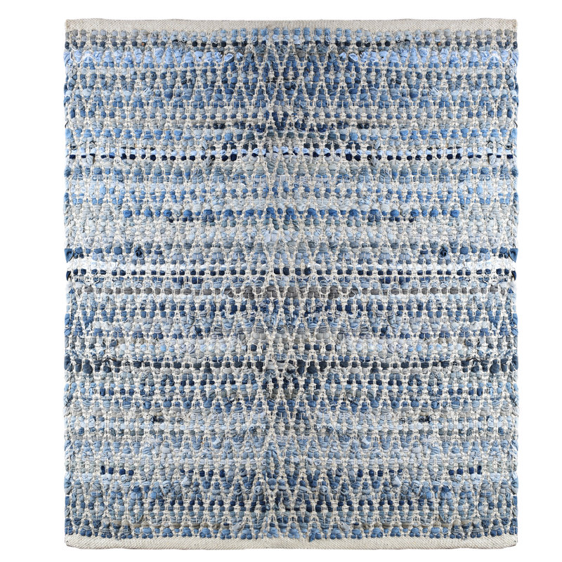 Anoceto Cotton Geometric Indoor Rug, Rectangle 5' x 7'6