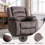 Fauteuil inclinable électrique en microfibre de 37,1 po de largeur-299972345