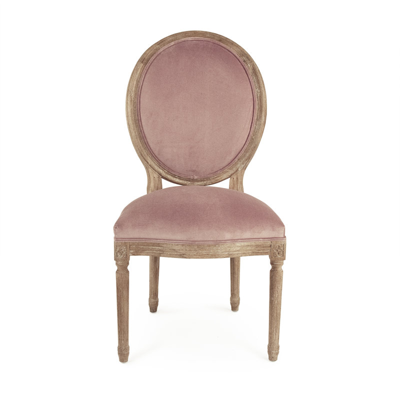 Galvin Upholstered Dining Chair, Dusty Rose Velvet