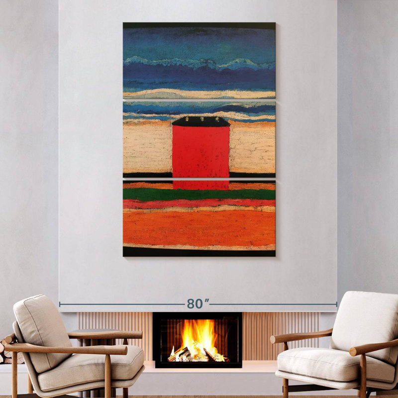 Avery Red House, 74" H x 48" W
