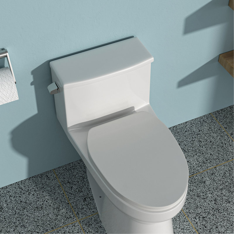 Toilette monobloc en céramique à une chasse avec siège cloisonné