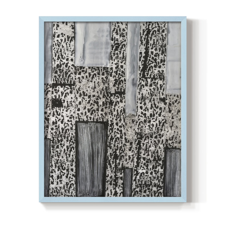 «Silver Parcels II», reproduction encadrée - bois massif, H 21 po x l 17 po, Bleu