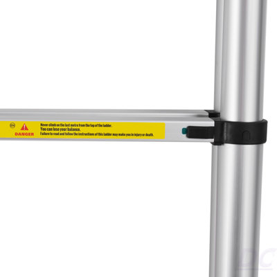 Telescoping Extension Ladder 12.5FT A-Shape W/ Stabilizer Bar For RV