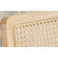 Ensemble de 4 chaises de salle à manger modernes en velours, dossier en rotin et base chromée, beige-1946224901
