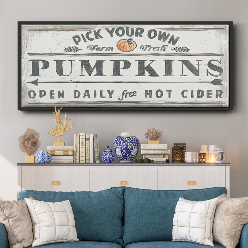 Pumpkin Patch I- Framed Canvas