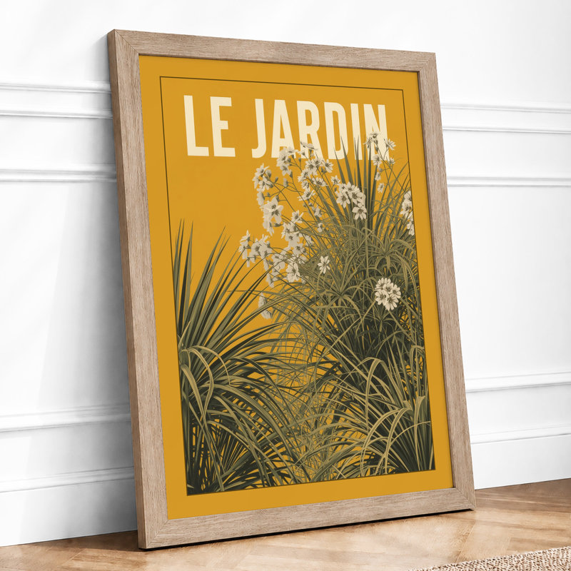 Le Jardin Botanical - Framed Print, A1 - 84.1 x 59.4 cm, Oak
