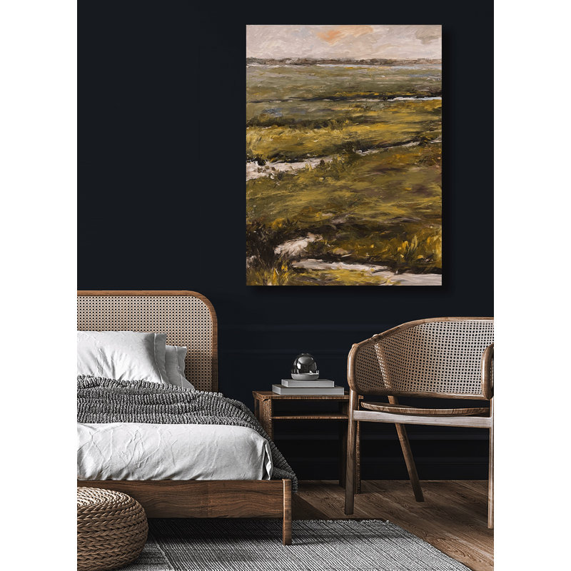 Winding Water On Giclee Canvas Hand Embellished Art, 24" H x 20" W x 1" D, Wrapped Canvas