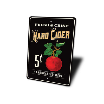 Hard Cider Aluminum Sign