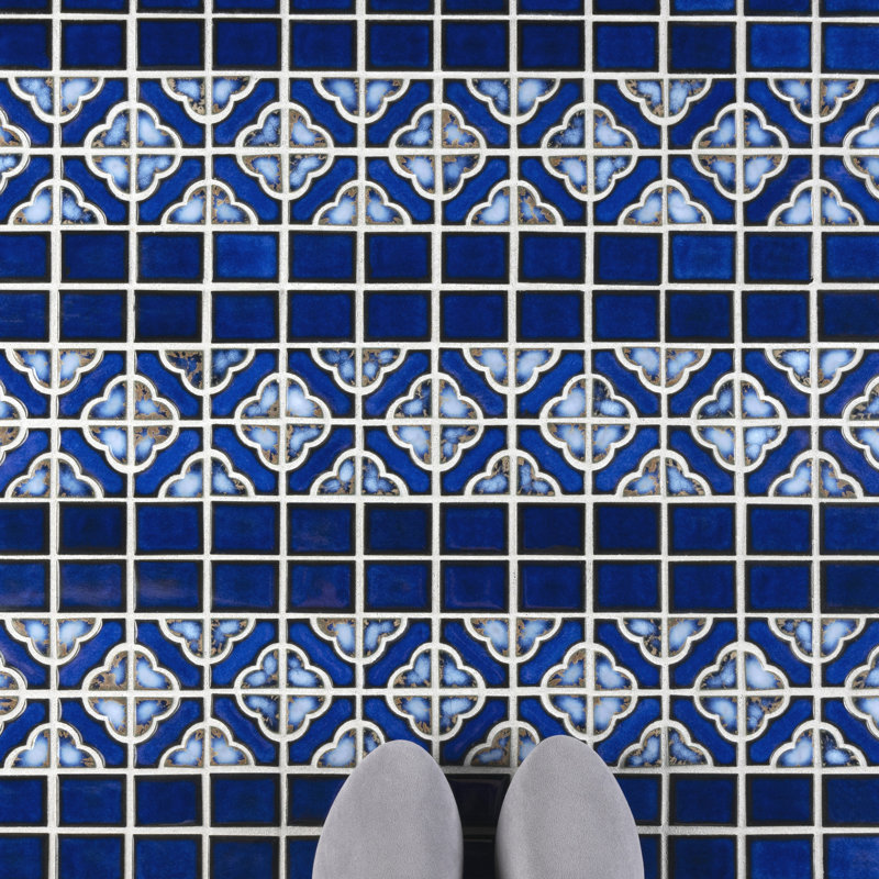 Tower 12'' x 12.5'' Porcelain Mosaic Wall & Floor Tile