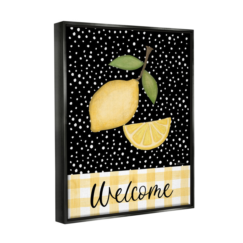 «Country Welcome Sign Polka Dot» par Lisa Larson Licensing - impression sur toile, H 21 po x l 17 po x P 1,7 po