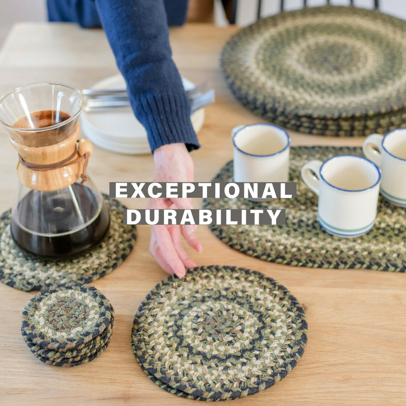 Chemin de table d'intérieur tressé en jute de qualité supérieure Kimmel, taille 11 po x 36 po, 11 po x 36 po ovale