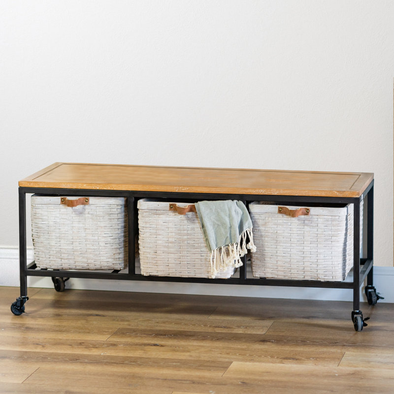 BANC EN BOIS / MÉTAL