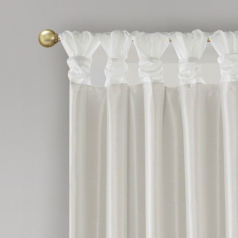 Rideau occultant Twist Tab, Blanc