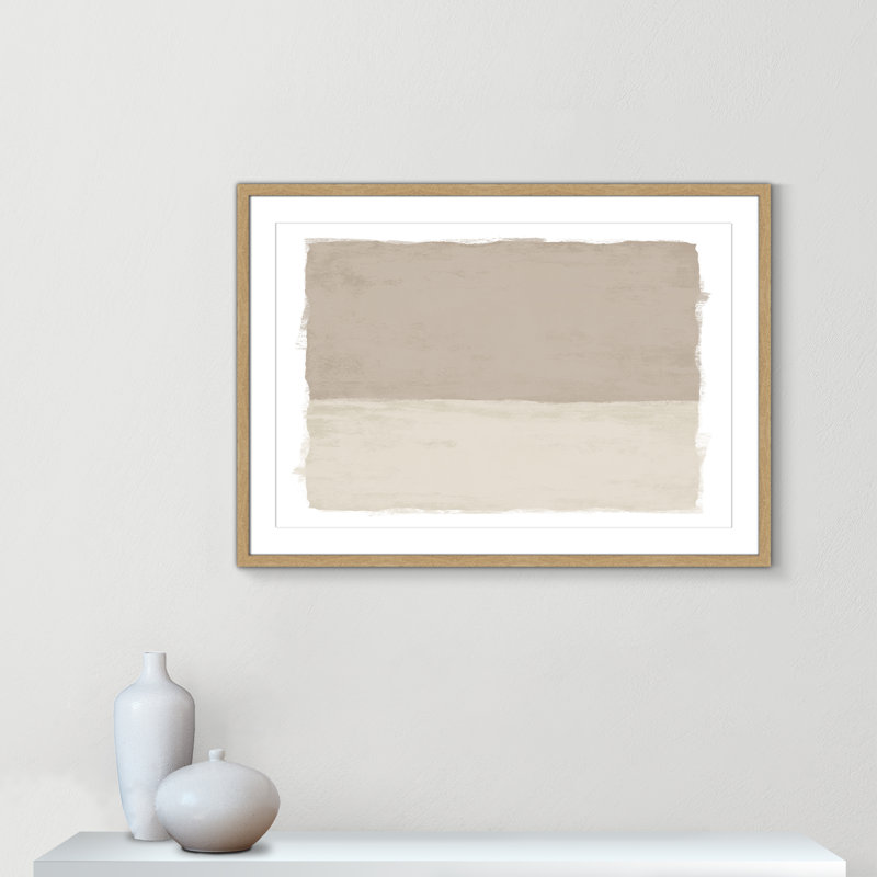 «Silent Sands I», reproduction de paysage par Natalie Carpentieri, 35.5'' W x 25.5'' H, Matted Print, Natural