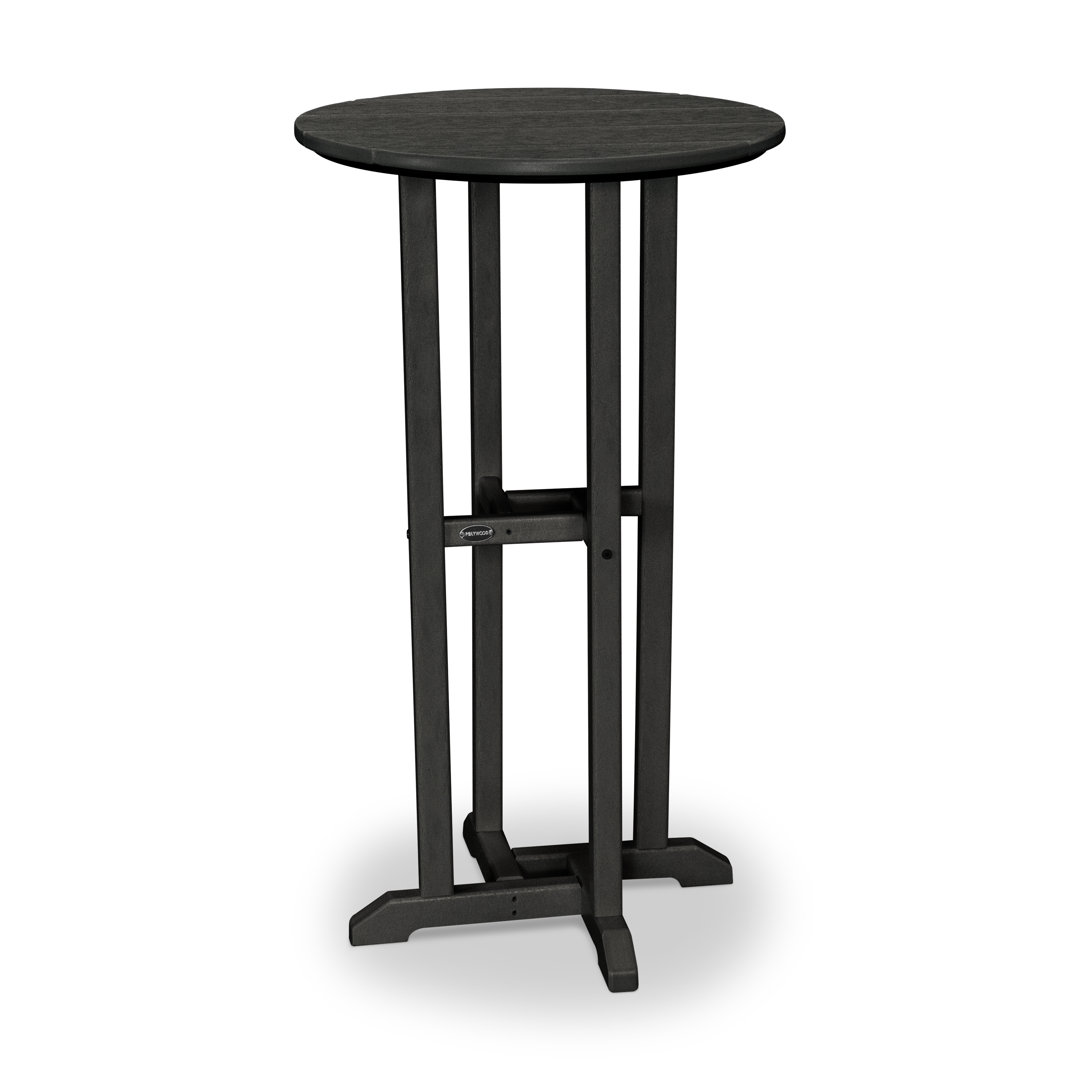 POLYWOOD 24" Round Farmhouse Bar Bistro Table POLYWOOD® 
