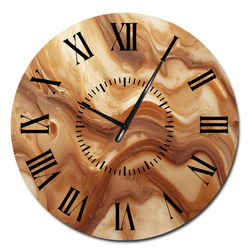 Horloge murale en métal Warm Earth, Surdimensionné