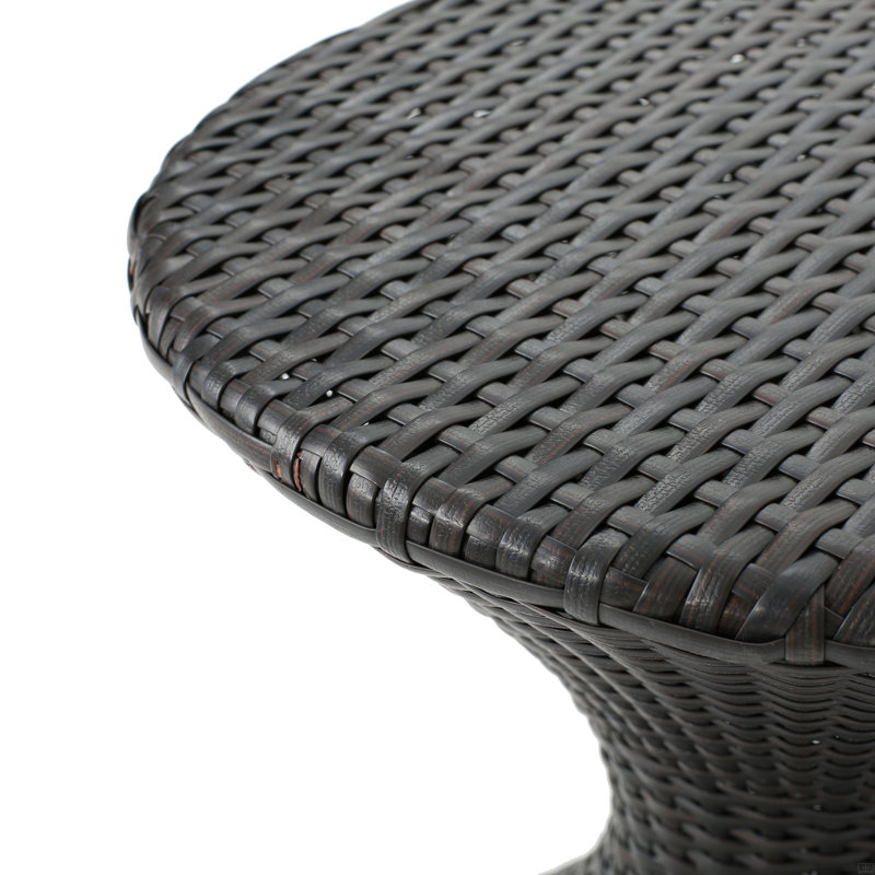 Outdoor 16-Inch Wicker Hourgla Side Table