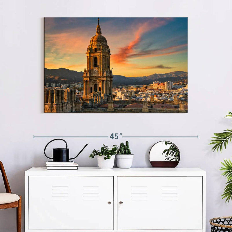 Cathédrale et paysage urbain Nicci, H 26 po x l 39 po