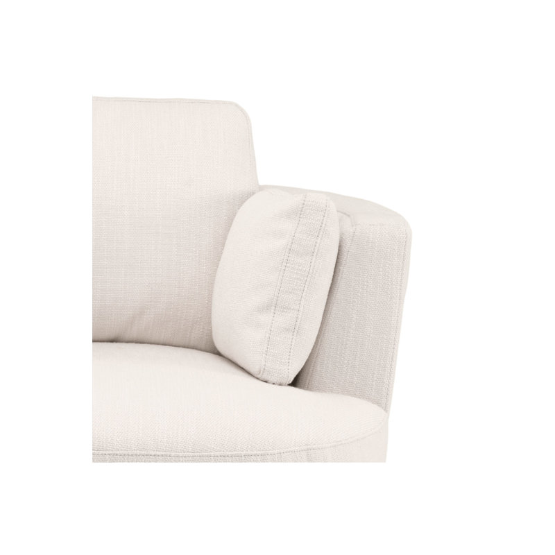 Clarissa Swivel Club Chair, Avalon White Polyester Blend