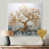 White Floater Framed