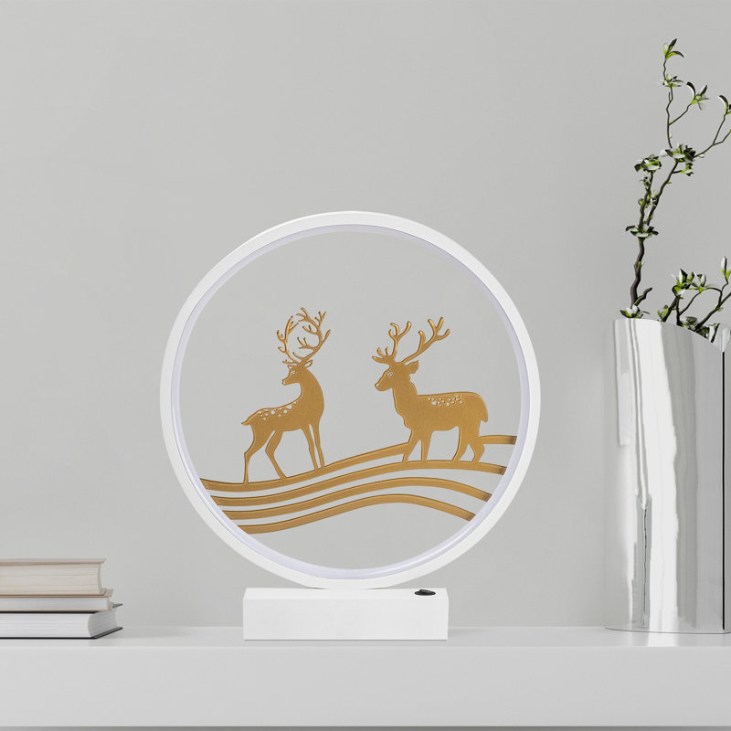 Lampe de table, Or blanc
