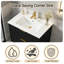 Meuble-lavabo mural moderne noir de 30 pouces avec 2 tiroirs