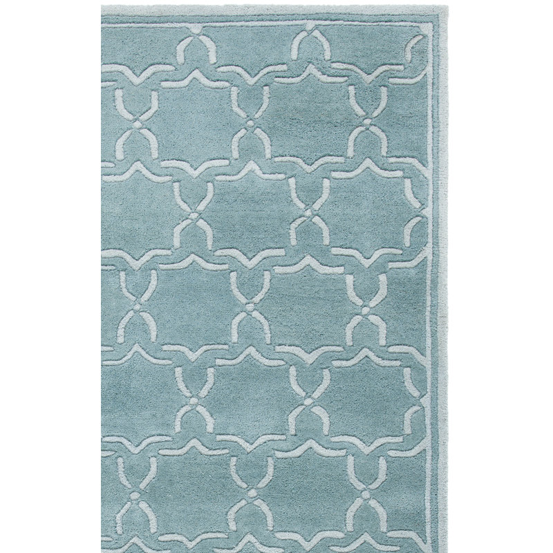 Tapis gris en laine touffeté à la main Carolene, Rectangle 8 pi x 10 pi