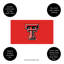 Tapis polychrome en PVC, 16 po x 28 po, Texas Tech University