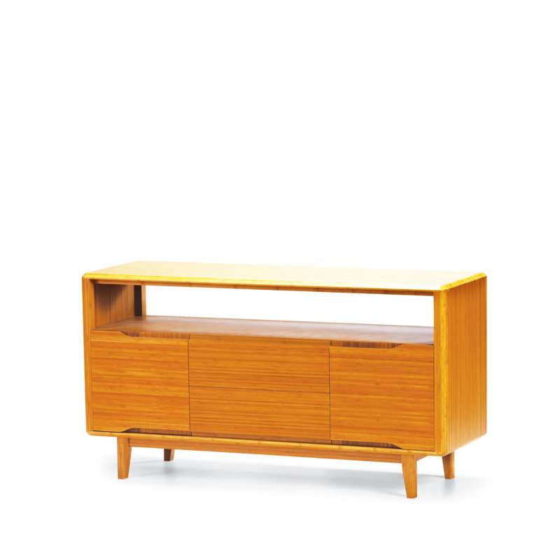 Console média en bois massif Lacey, Caramélisé